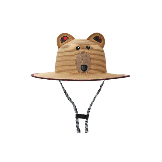 FlapJackKids Kids' UPF50+ Straw Hat - Bear - Emmbaby Canada