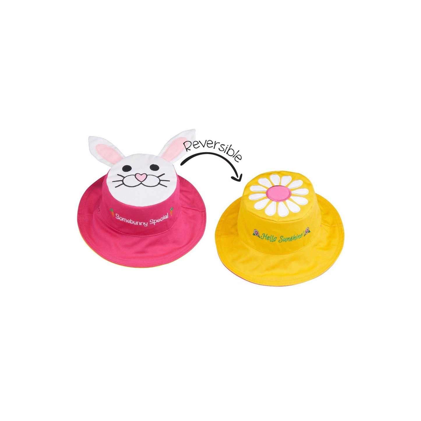 FlapJackKids Kids' UPF50+ Sun Hat - Bunny/Daisy EmmBaby