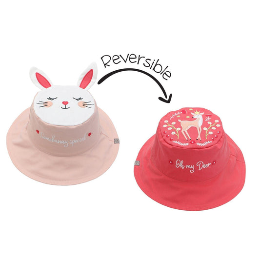 FlapJackKids Kids' UPF50+ Sun Hat - Bunny/Deer - Emmbaby Canada