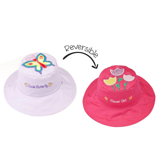 FlapJackKids Kids UPF50+ Sun Hat - Butterfly/Flower EmmBaby