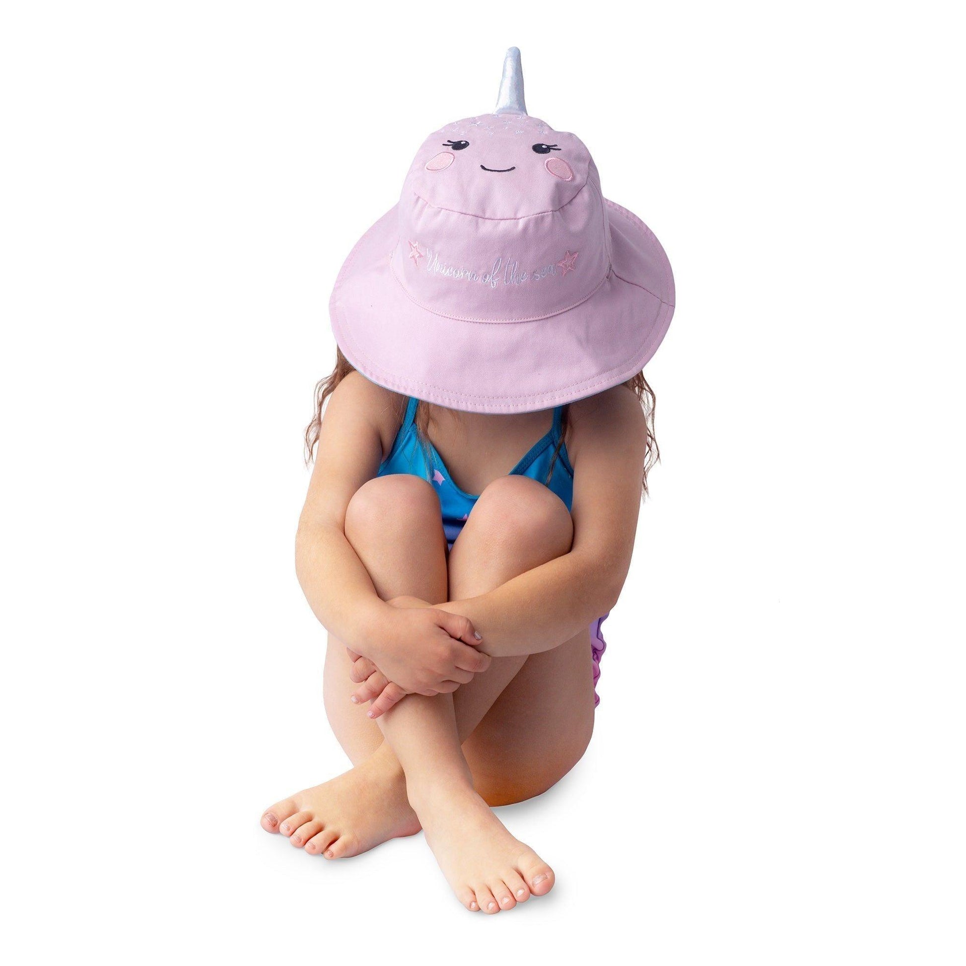 FlapJackKids Kids' UPF50+ Sun Hat - Narwhal/Starfish - Emmbaby Canada