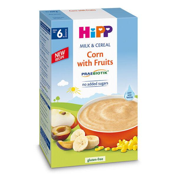 HiPP Corn With Fruit Organic Milk & Cereal 250G - 3 Pack - Emmbaby Canada