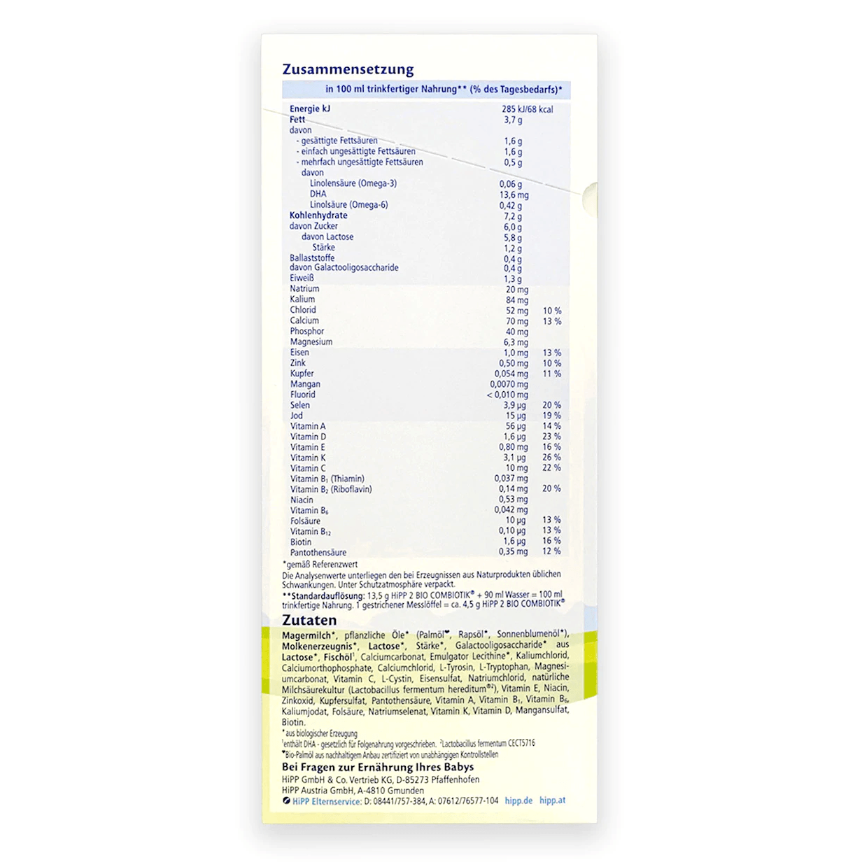 HiPP German Stage 2 Combiotik Follow-on Infant Milk Formula 6+ months • 600g - Emmbaby Canada