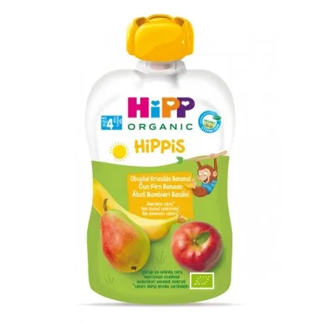 HiPP Hippis Apple Pear Banana Puree 100G - 6 Pouches - Emmbaby Canada