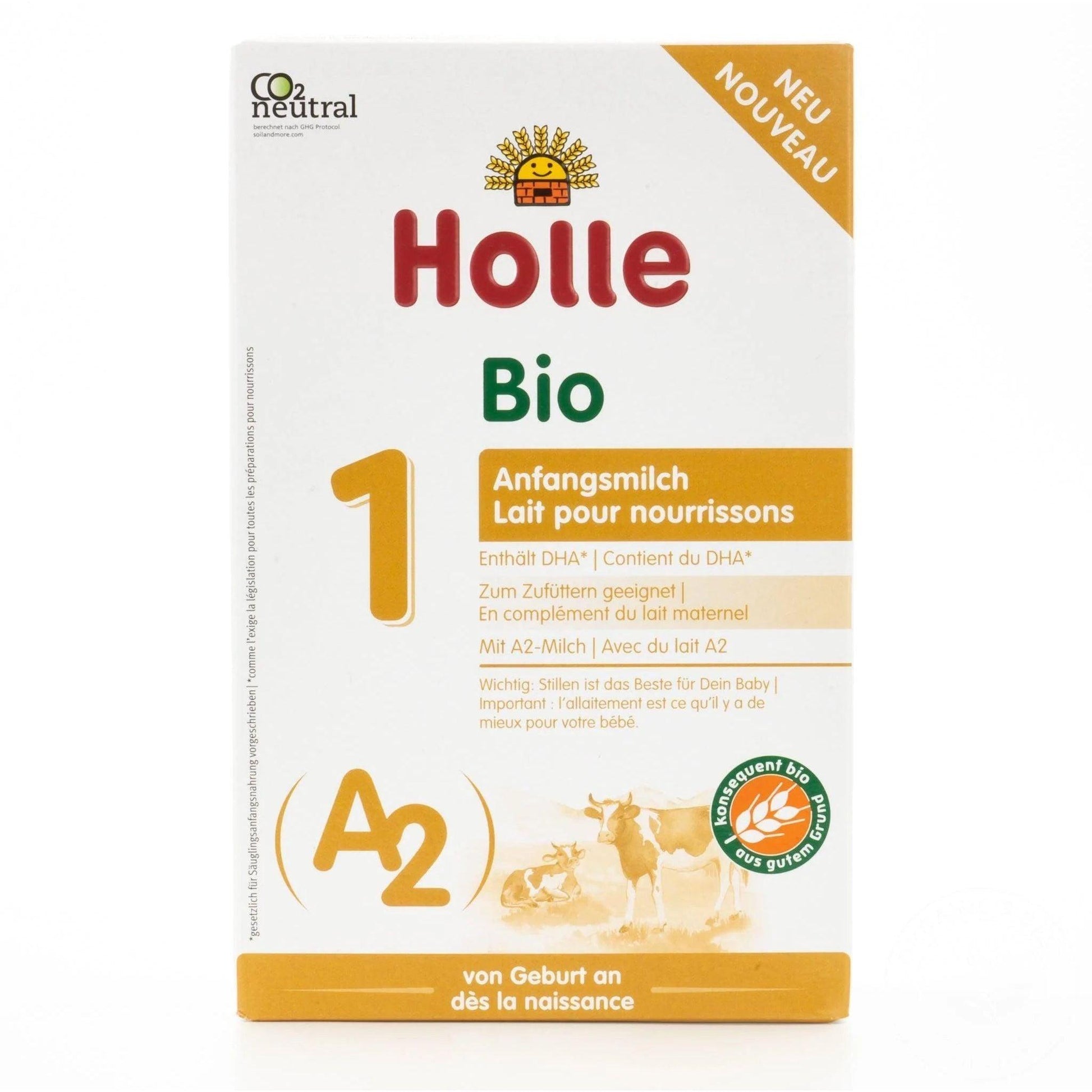 Holle Cow A2 Stage 1 Organic Infant Milk Formula 0-6 months • 400g - Emmbaby Canada