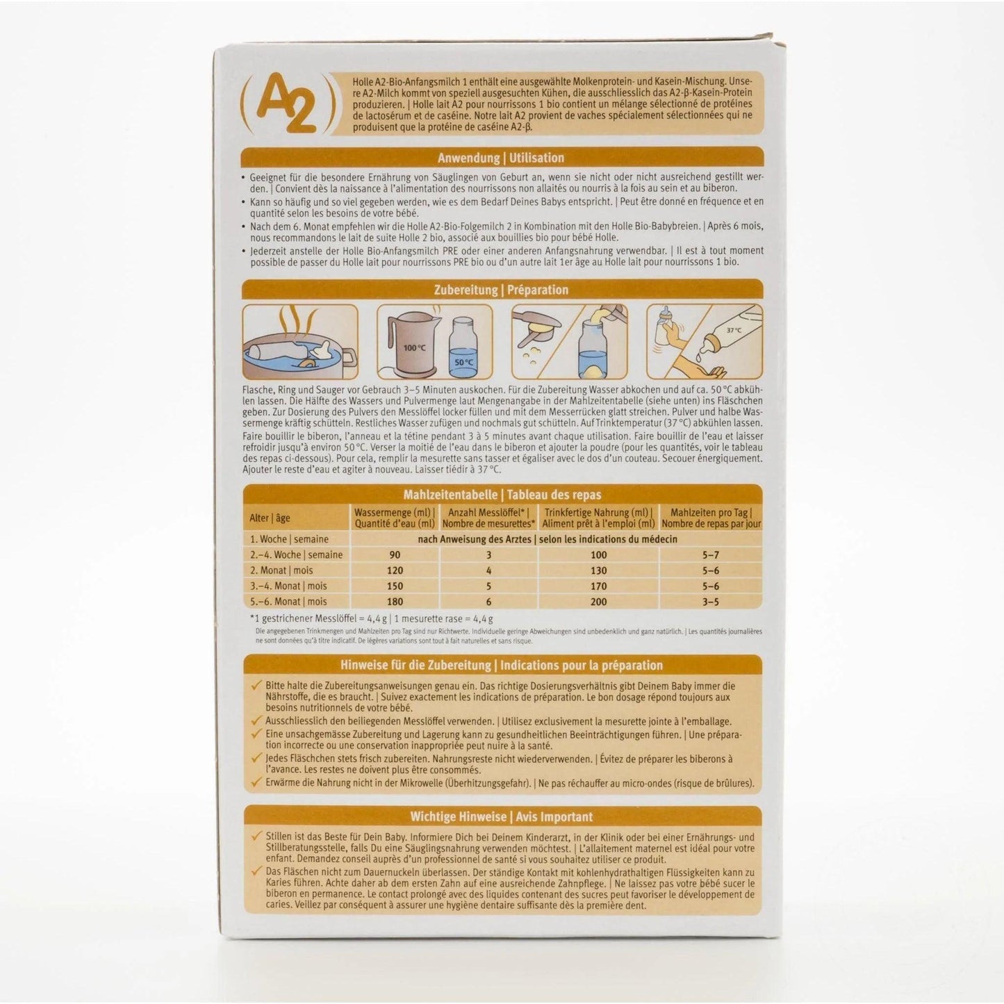 Holle Cow A2 Stage 1 Organic Infant Milk Formula 0-6 months • 400g - Emmbaby Canada