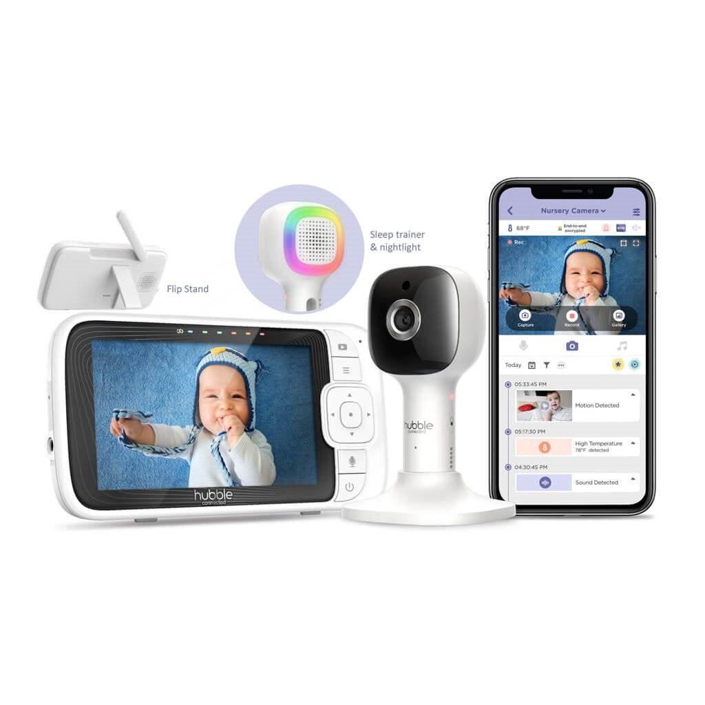 Hubble Connected Nursery Pal Cloud 5" Video Baby Monitor with Night Vision & 2-Way Communication - Emmbaby Canada