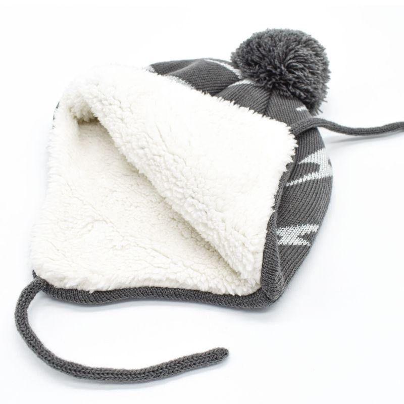 Jan&Jul Grey Lighting Bolt – children’s knitted beanies, cute winter hats - Emmbaby Canada