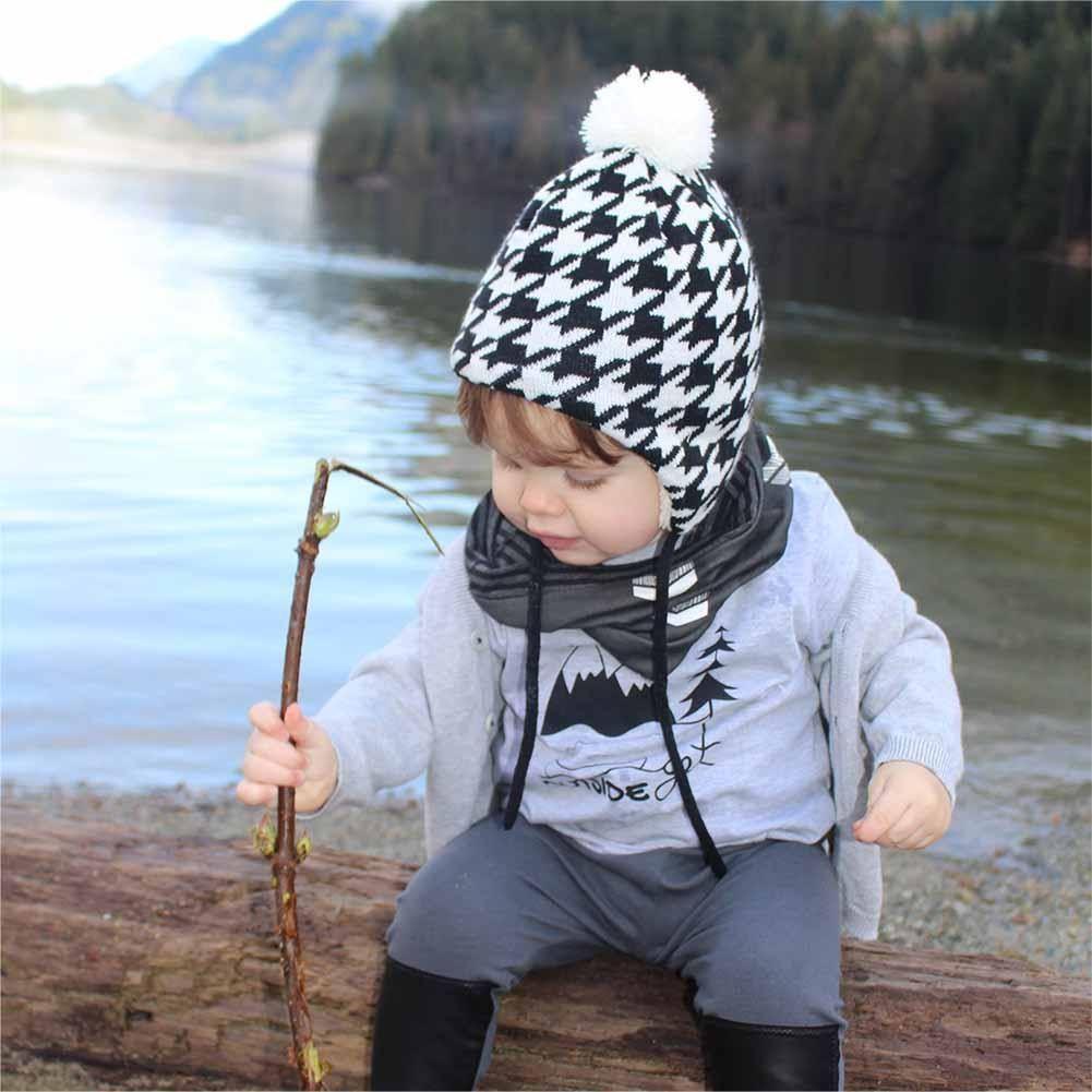 Jan&Jul Houndstooth – toddler knit hats, cute winter hats - Emmbaby Canada