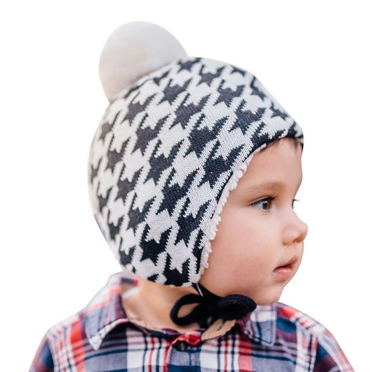 Jan&Jul Houndstooth – toddler knit hats, cute winter hats - Emmbaby Canada