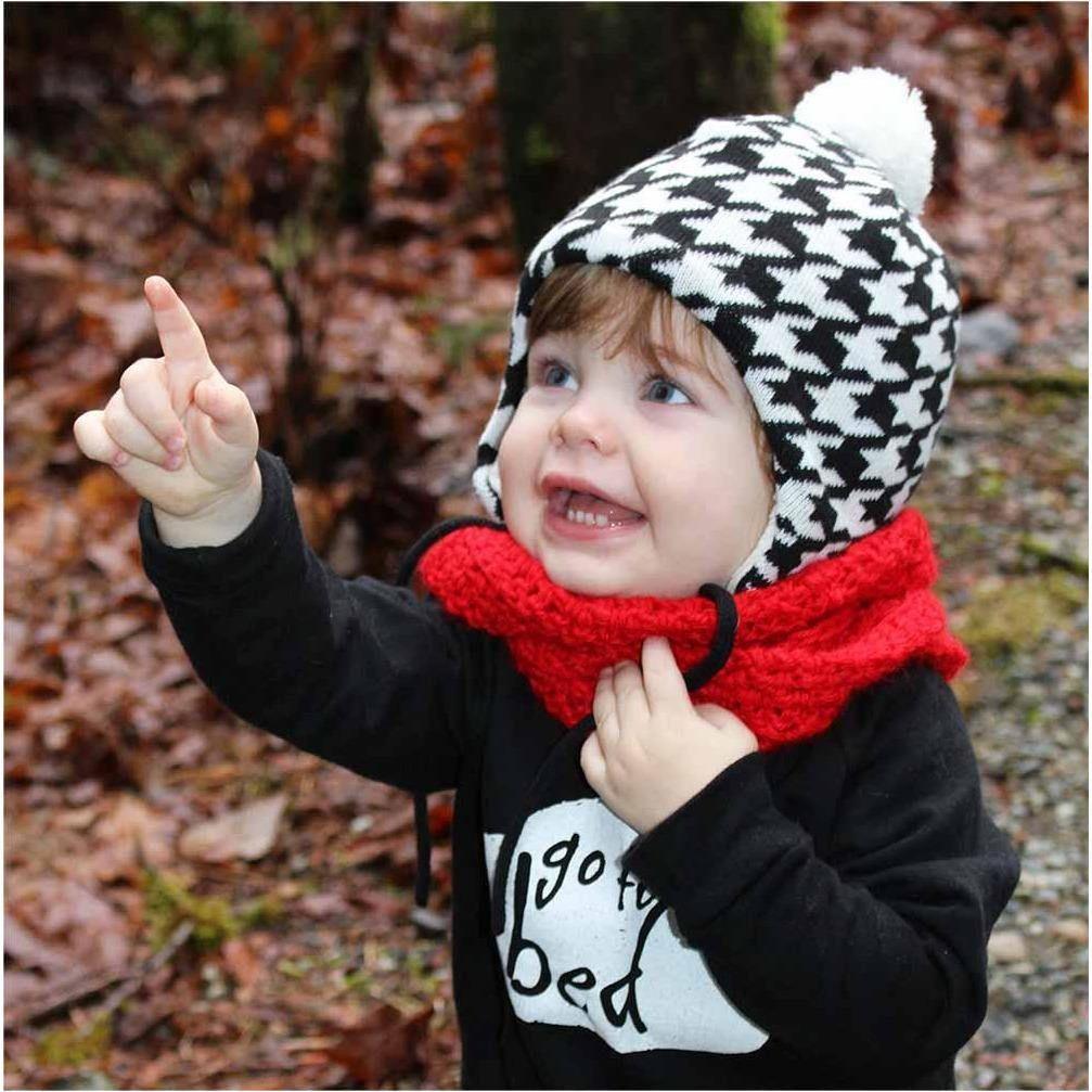 Jan&Jul Houndstooth – toddler knit hats, cute winter hats - Emmbaby Canada