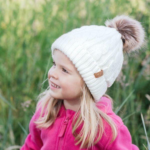 Jan&Jul - Kids' Cable Knit Beanie | Cream - Emmbaby Canada