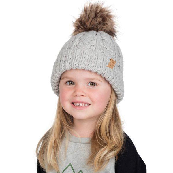 Jan&Jul - Kids' Cable Knit Beanie | Grey - Emmbaby Canada