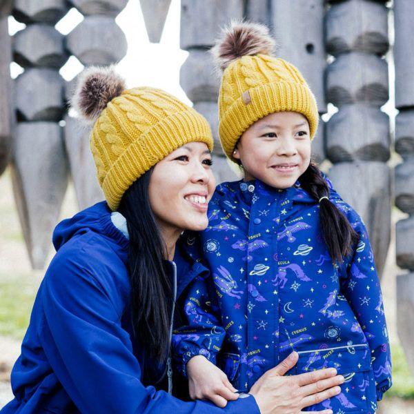 Jan&Jul - Kids' Cable Knit Beanie | Mustard - Emmbaby Canada