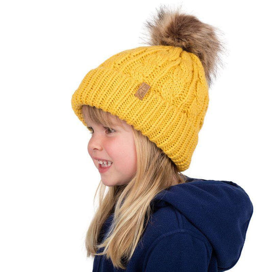 Jan&Jul - Kids' Cable Knit Beanie | Mustard - Emmbaby Canada