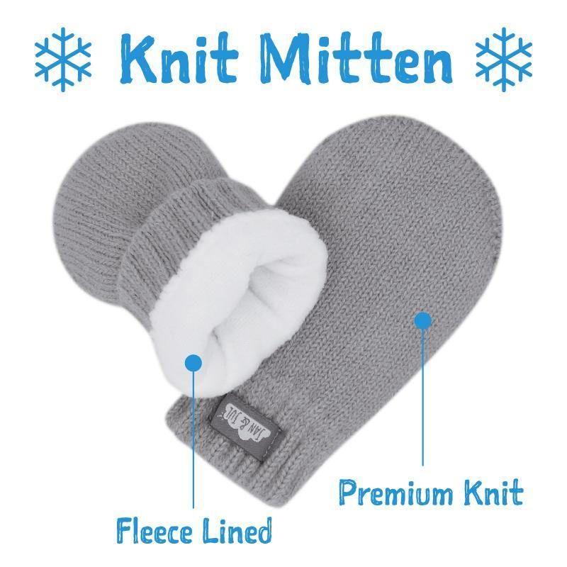 Jan&Jul Knit Mittens | Black - Emmbaby Canada