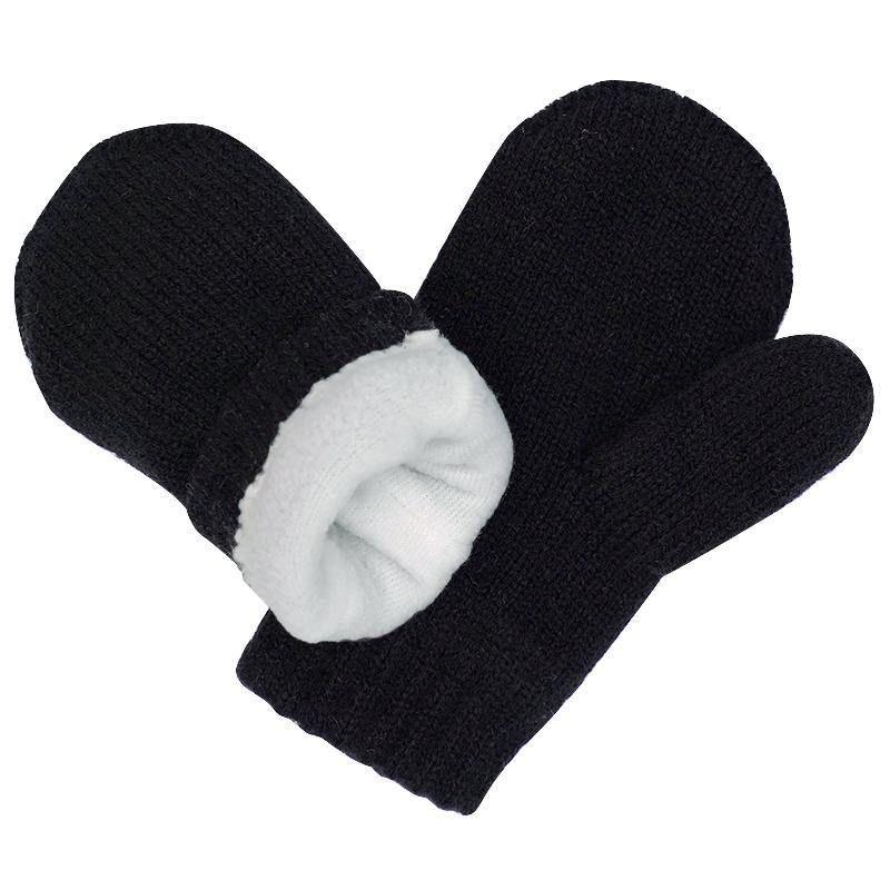 Jan&Jul Knit Mittens | Black - Emmbaby Canada