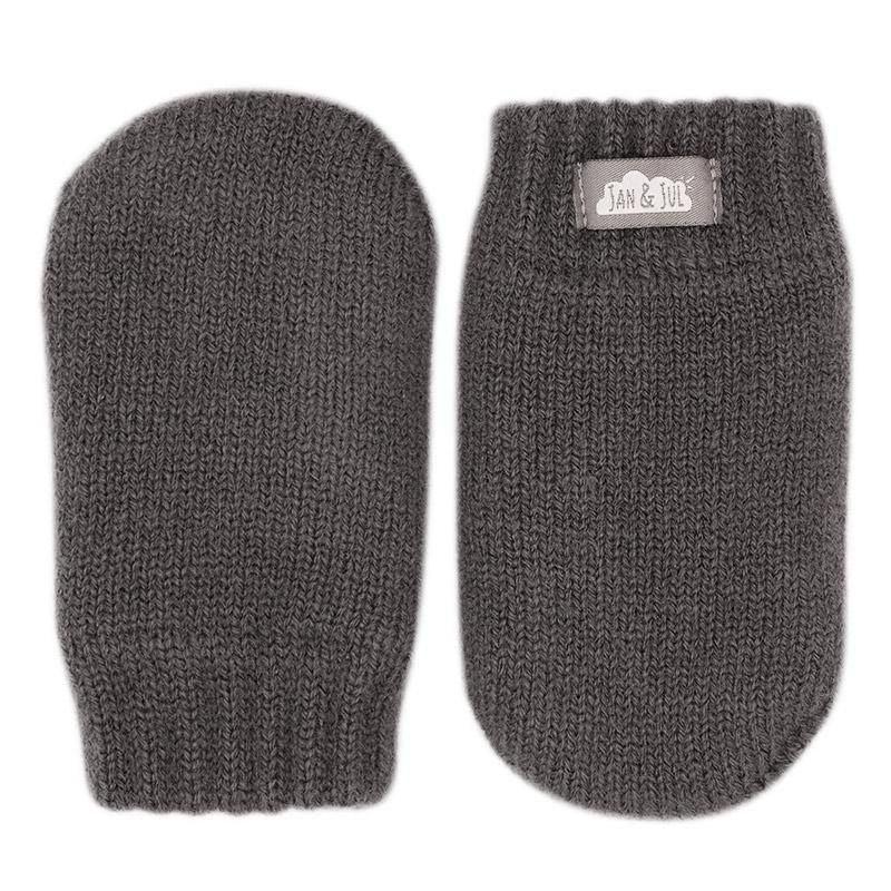 Jan&Jul Knit Mittens | Dark Grey - Emmbaby Canada