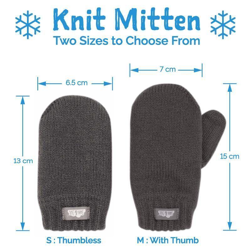 Jan&Jul Knit Mittens | Dark Grey - Emmbaby Canada