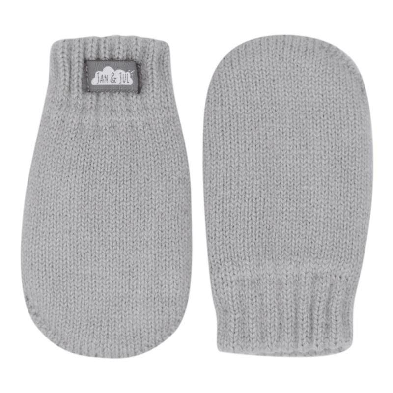 Jan&Jul Knit Mittens | Light Grey - Emmbaby Canada