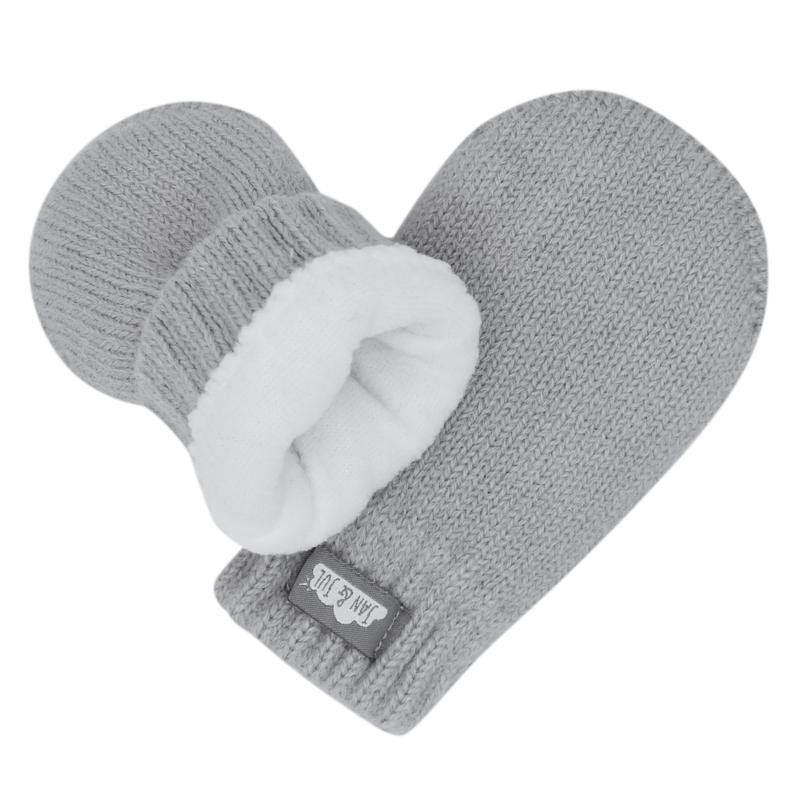 Jan&Jul Knit Mittens | Light Grey - Emmbaby Canada