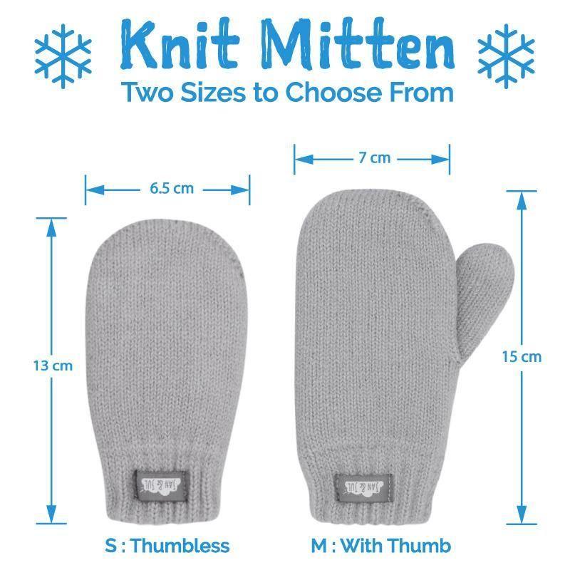 Jan&Jul Knit Mittens | Light Grey - Emmbaby Canada