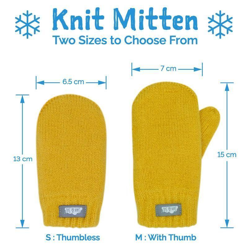 Jan&Jul Knit Mittens | Mustard - Emmbaby Canada