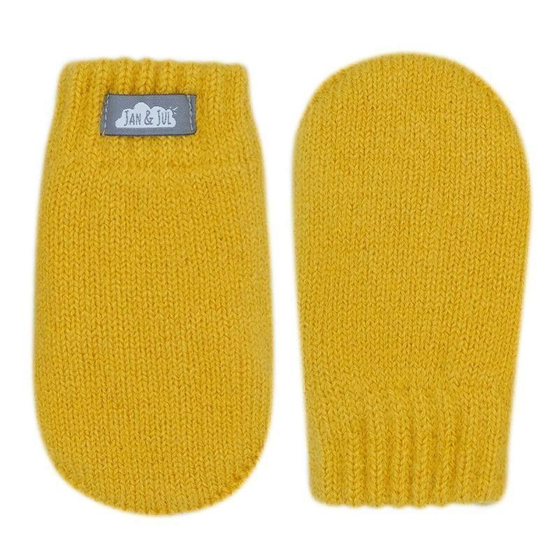 Jan&Jul Knit Mittens | Mustard - Emmbaby Canada