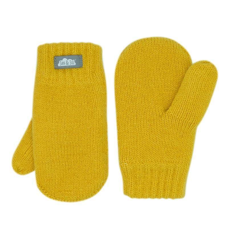 Jan&Jul Knit Mittens | Mustard - Emmbaby Canada