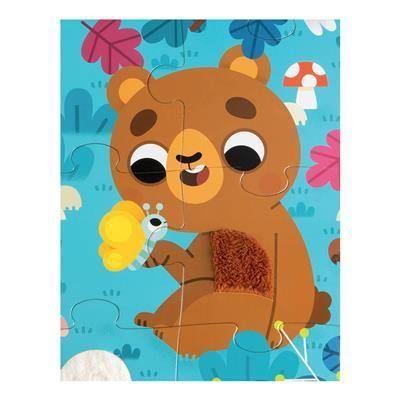 Janod - 20 pc Tactile Puzzle 'Forest Animals' - Emmbaby Canada