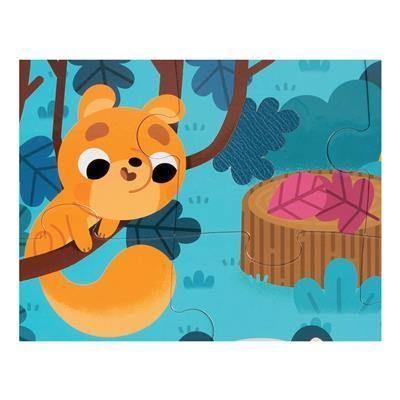 Janod - 20 pc Tactile Puzzle 'Forest Animals' - Emmbaby Canada