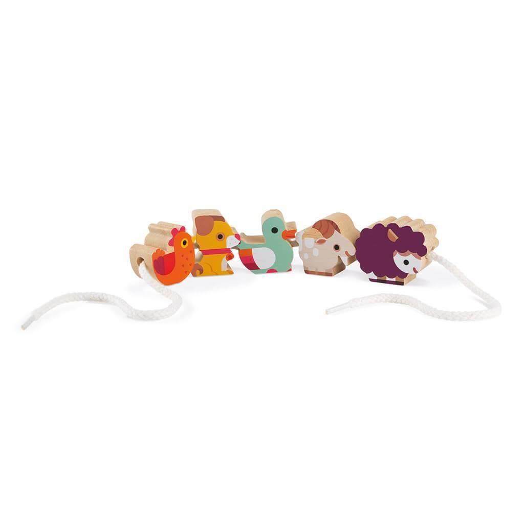 Janod - Farm Themed Beads - Emmbaby Canada