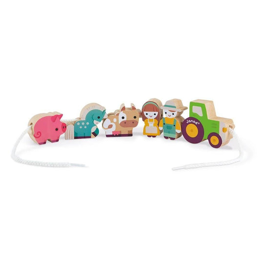 Janod - Farm Themed Beads - Emmbaby Canada