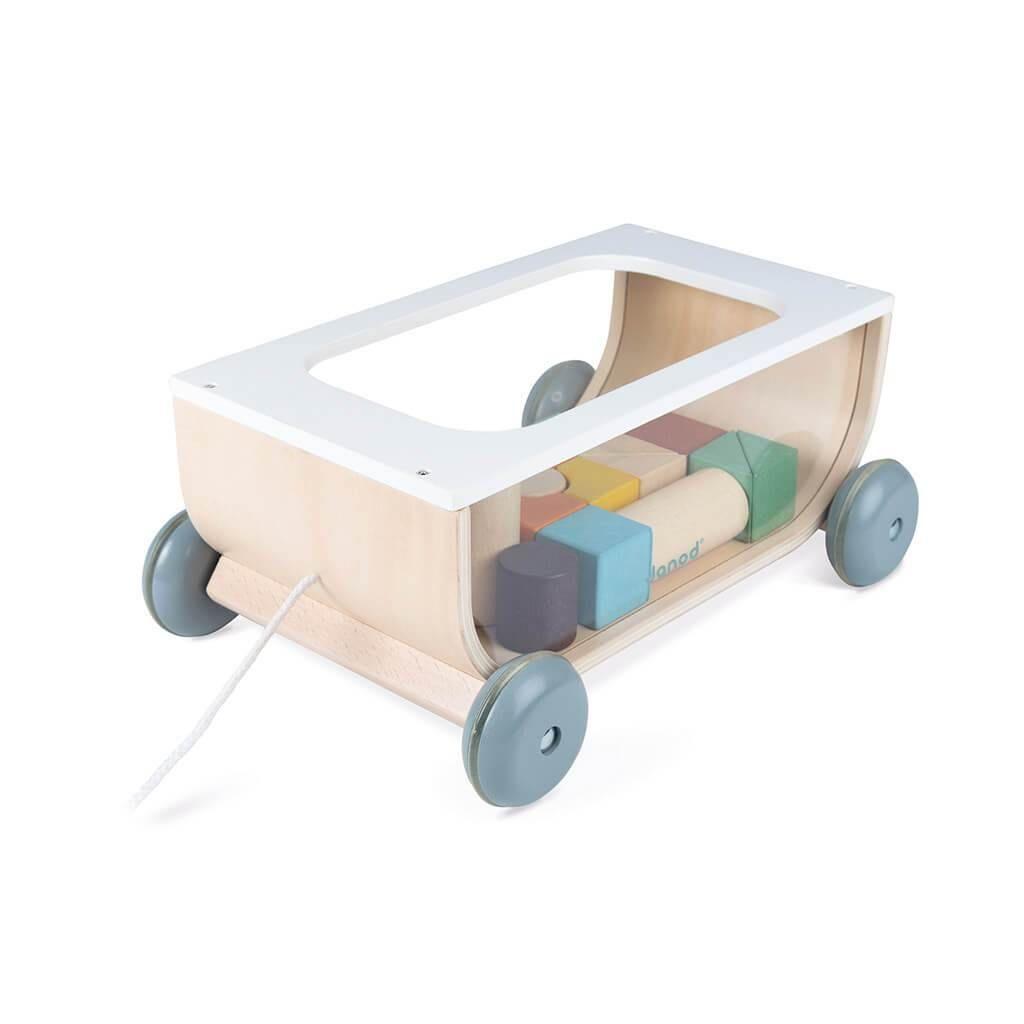 Janod - Sweet Cocoon Cart with Blocks - Emmbaby Canada