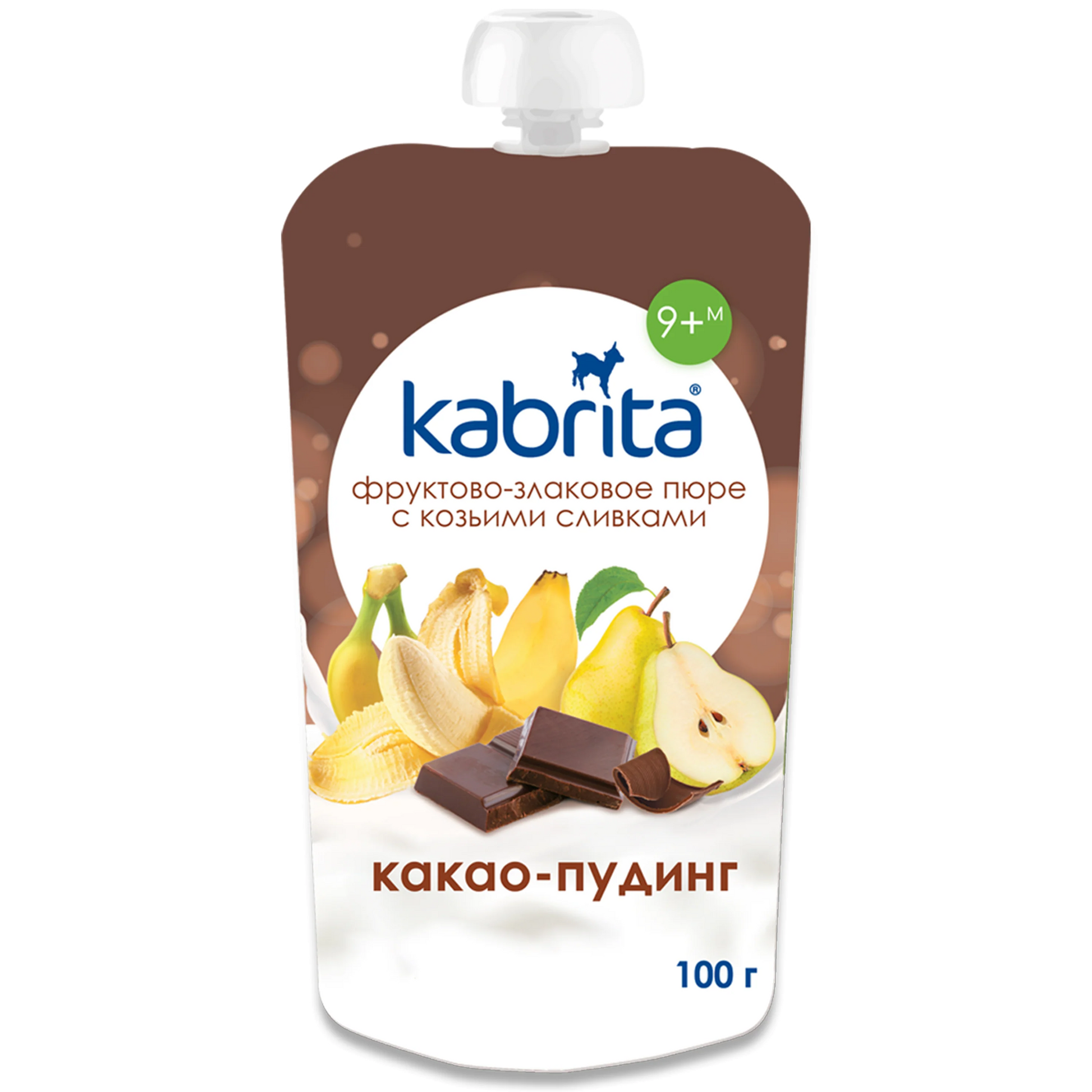 Kabrita Cocoa Pudding With Fruit, Cereal And Goat Cream 100 G - 6 Pouches - Emmbaby Canada
