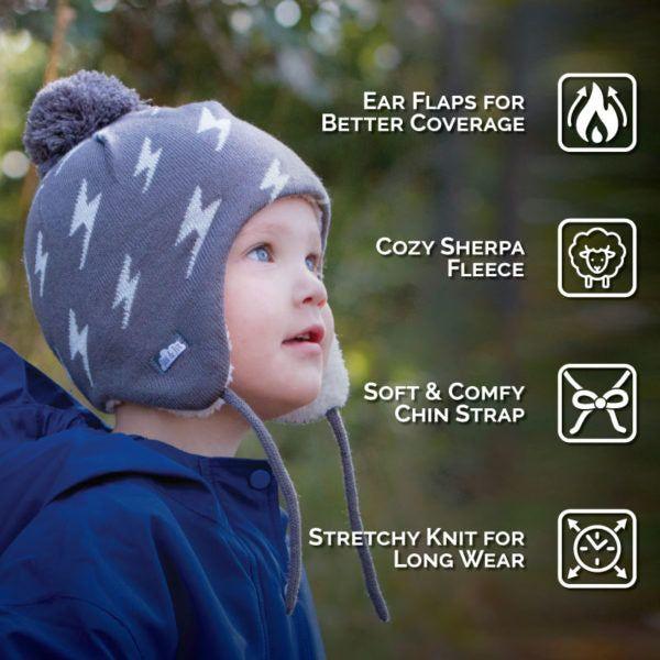 Knit Graphic Beanies | Bear Cub - Emmbaby Canada