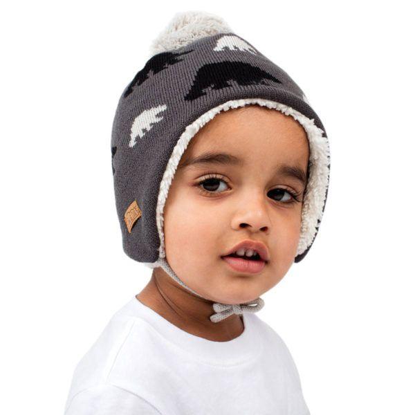 Knit Graphic Beanies | Bear Cub - Emmbaby Canada