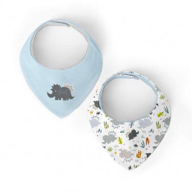 Kushies - Dribblebib Bandana Bib Jersey 2PK -  Dino - EmmBaby