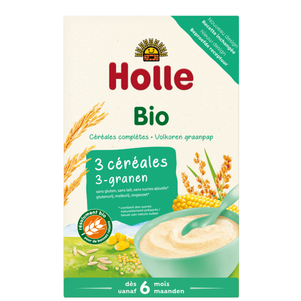 Holle Organic 3-Grain Porridge 250g - 3 Pack - Emmbaby Canada
