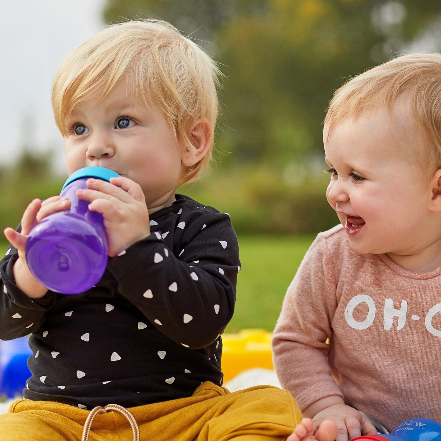 Philips Avent - My Grippy Sippy Spout Cup, 10oz, 2pk, Pink/Purple - Emmbaby Canada