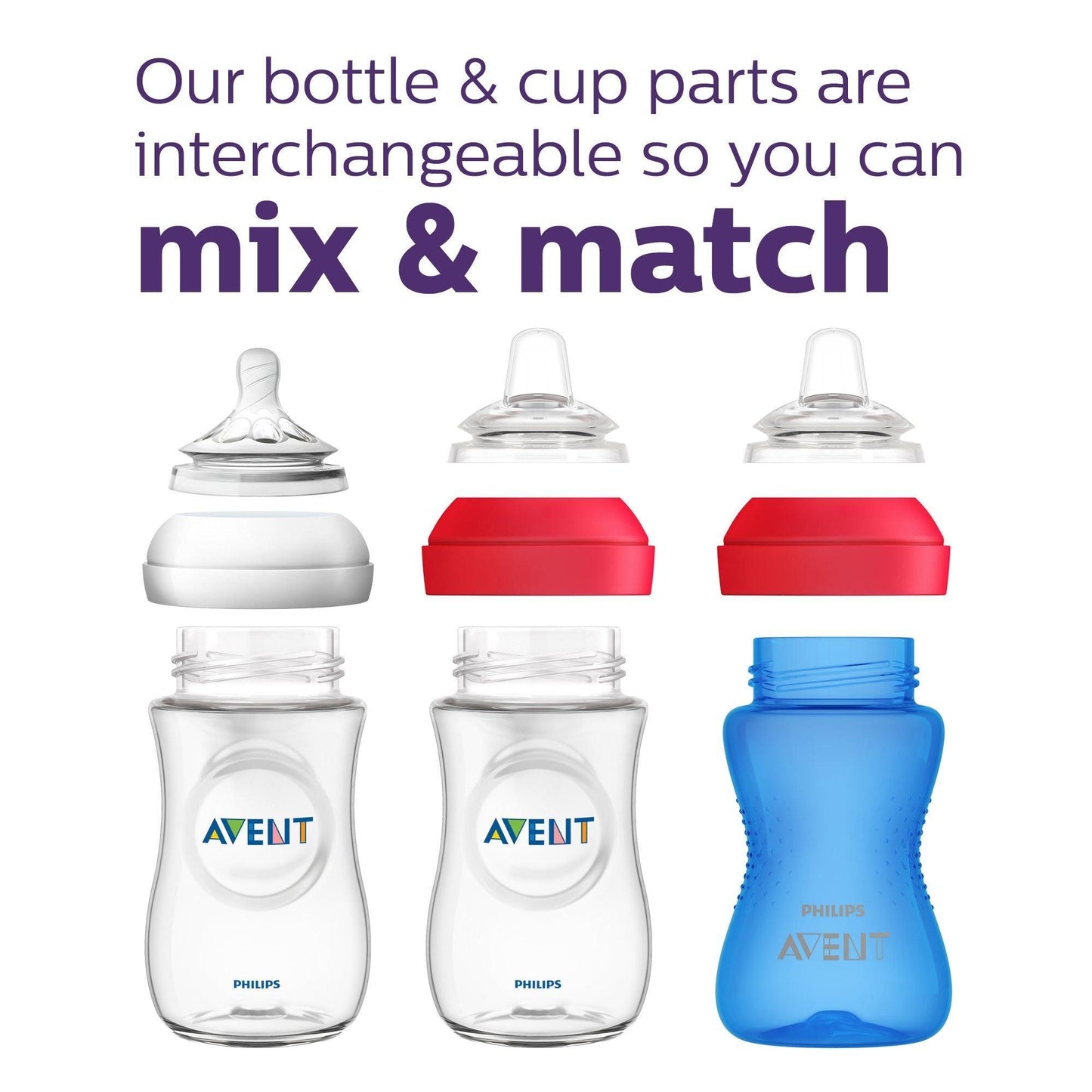 Philips Avent - My Grippy Sippy Spout Cup, 10oz, 2pk, Pink/Purple - Emmbaby Canada