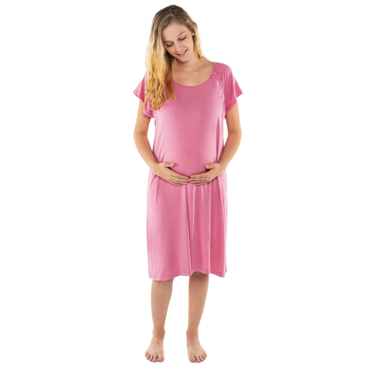 Rose Mommy Labor and Delivery/ Nursing Gown - Emmbaby Canada