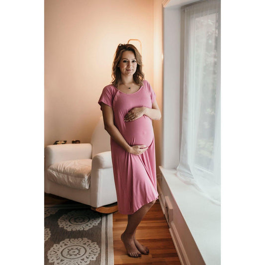 Rose Mommy Labor and Delivery/ Nursing Gown - Emmbaby Canada