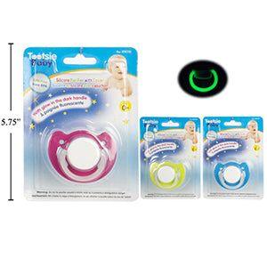 Tootsie Baby,1-pk Baby Silicone Pacifier Glow in the Dark 0m+ - Emmbaby Canada