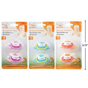 Tootsie Baby, Set of 2 Pacifiers, Hygienic Silicone Shield 3m+ - Emmbaby Canada