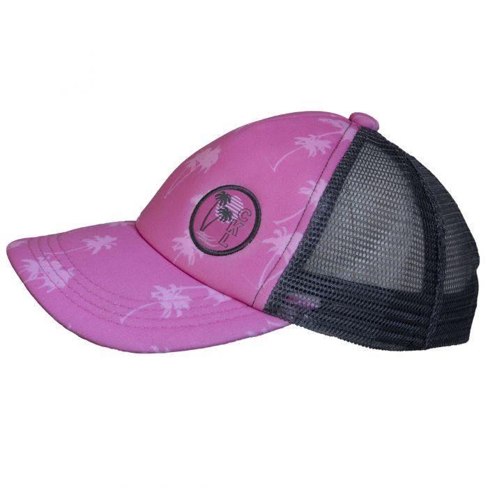 Trucker Palm Tree Ball Hat Pink/Blue - Emmbaby Canada