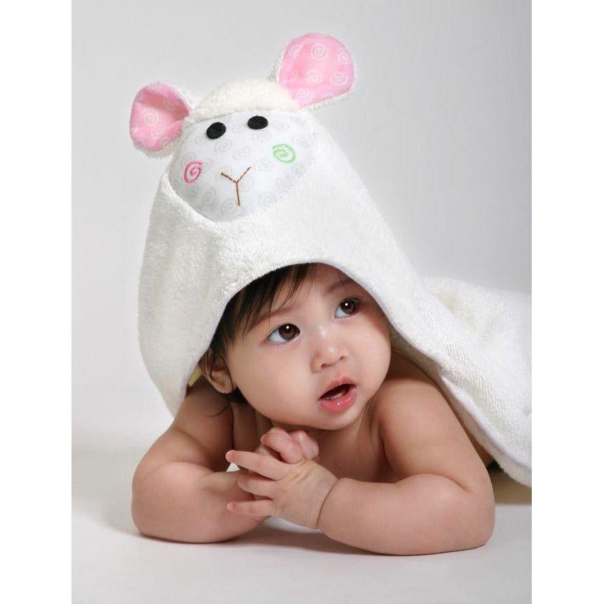 Zoocchini - Lola the Lamb Baby Towel - Emmbaby Canada