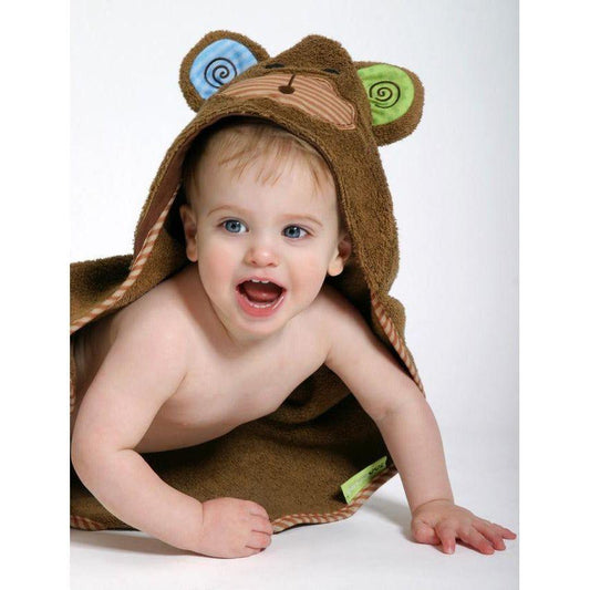 Zoocchini -Max the Monkey Baby Towel - Emmbaby Canada