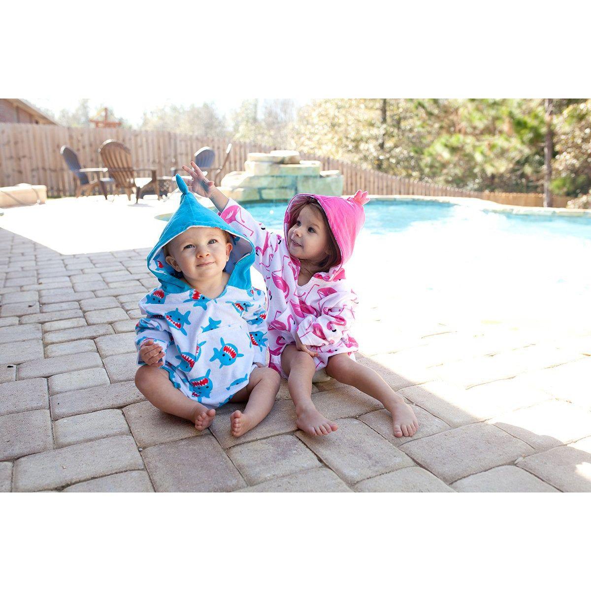 Zoocchini - UPF50+ Baby Terry Swim Cover-up - Shark - Emmbaby Canada