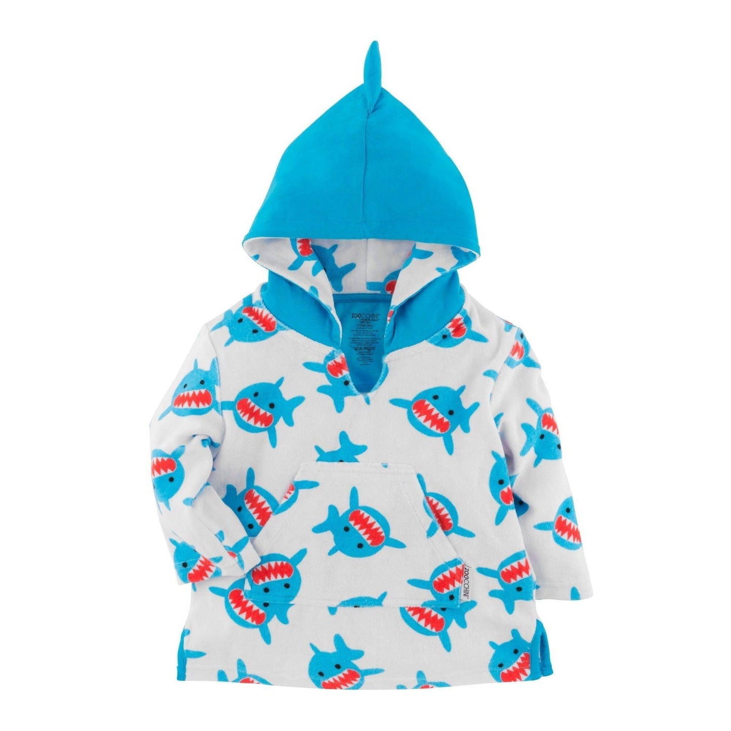 Zoocchini - UPF50+ Baby Terry Swim Cover-up - Shark - Emmbaby Canada